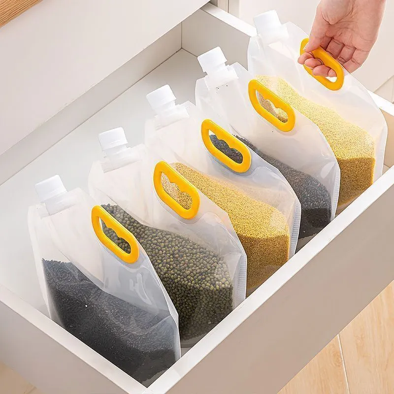 transparent sealed storage bag