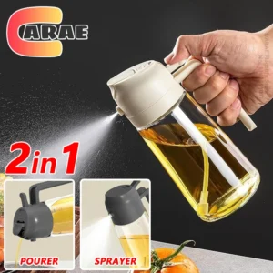 sprayer and pourer oil bottle